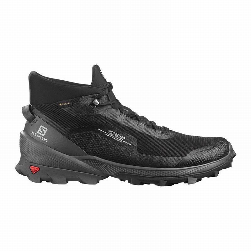 SALOMON CROSS OVER CHUKKA GORE-TEX Philippines - Men's Hiking Shoes - Black | 139458-MXJ